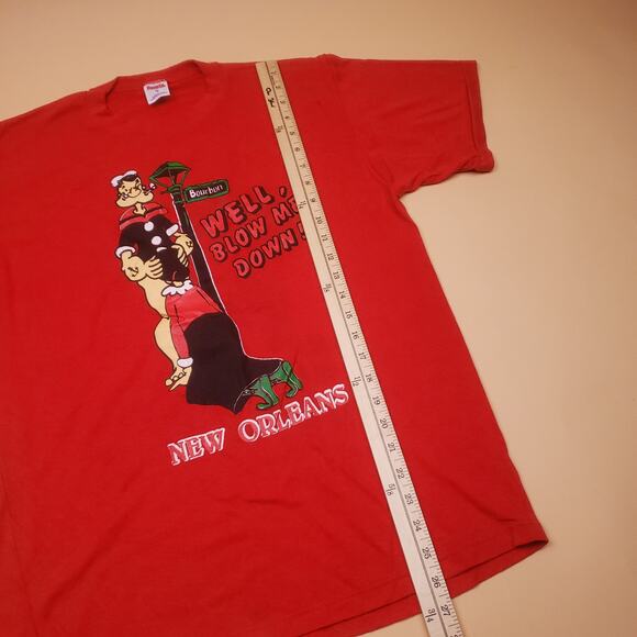 Vintage 80s Well, Blow Me Down! Bourbon New Orleans Popeye Funny Tee - Picture 12 of 12
